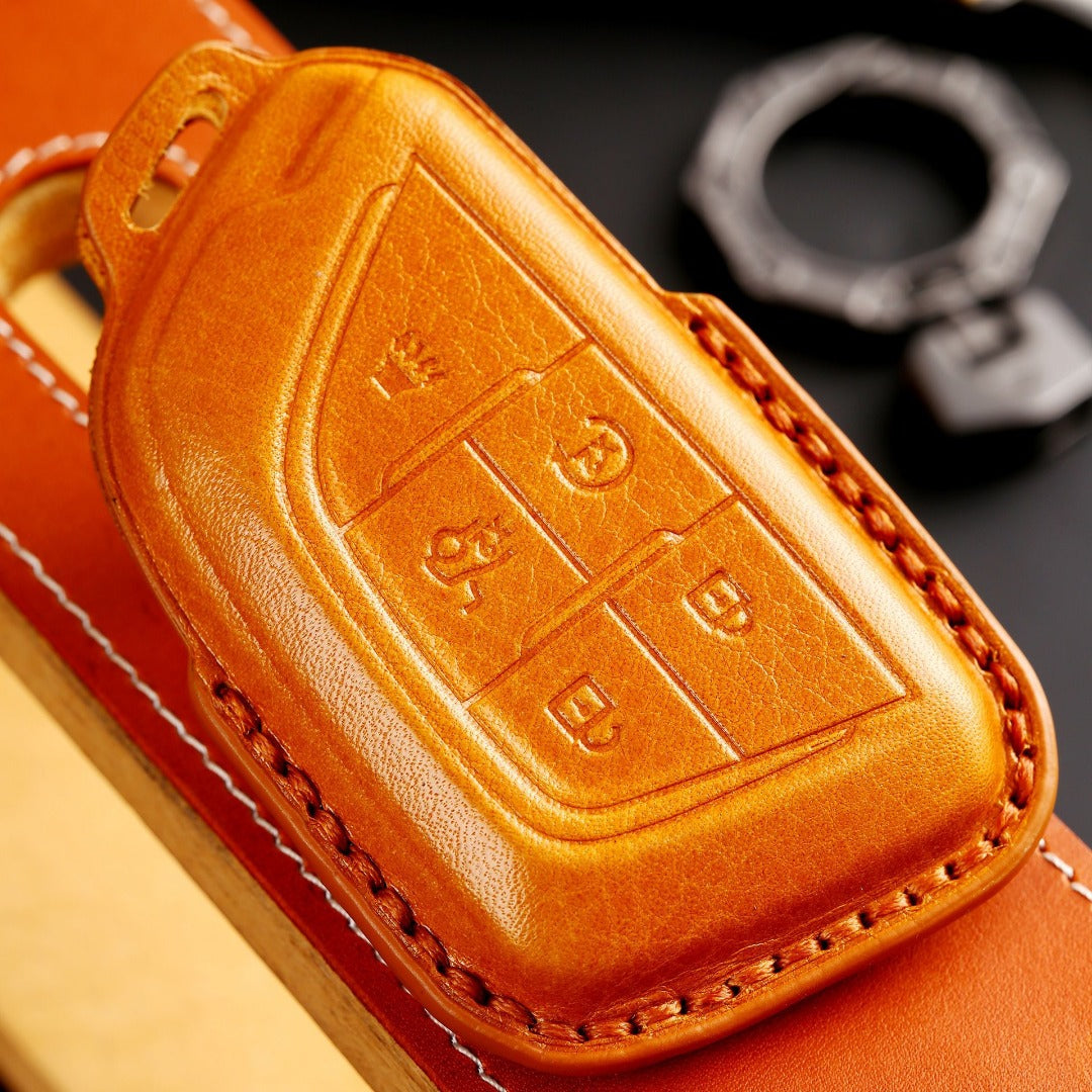 Cadillac Leder-Schlüsselhülle – Premium-Schutzhülle für alle Modelle