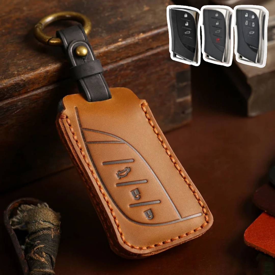 Étui en cuir pour clé de voiture Lexus ES200 RX/ES300 NX200 LM350h LM500 (3, 4, 5 boutons)