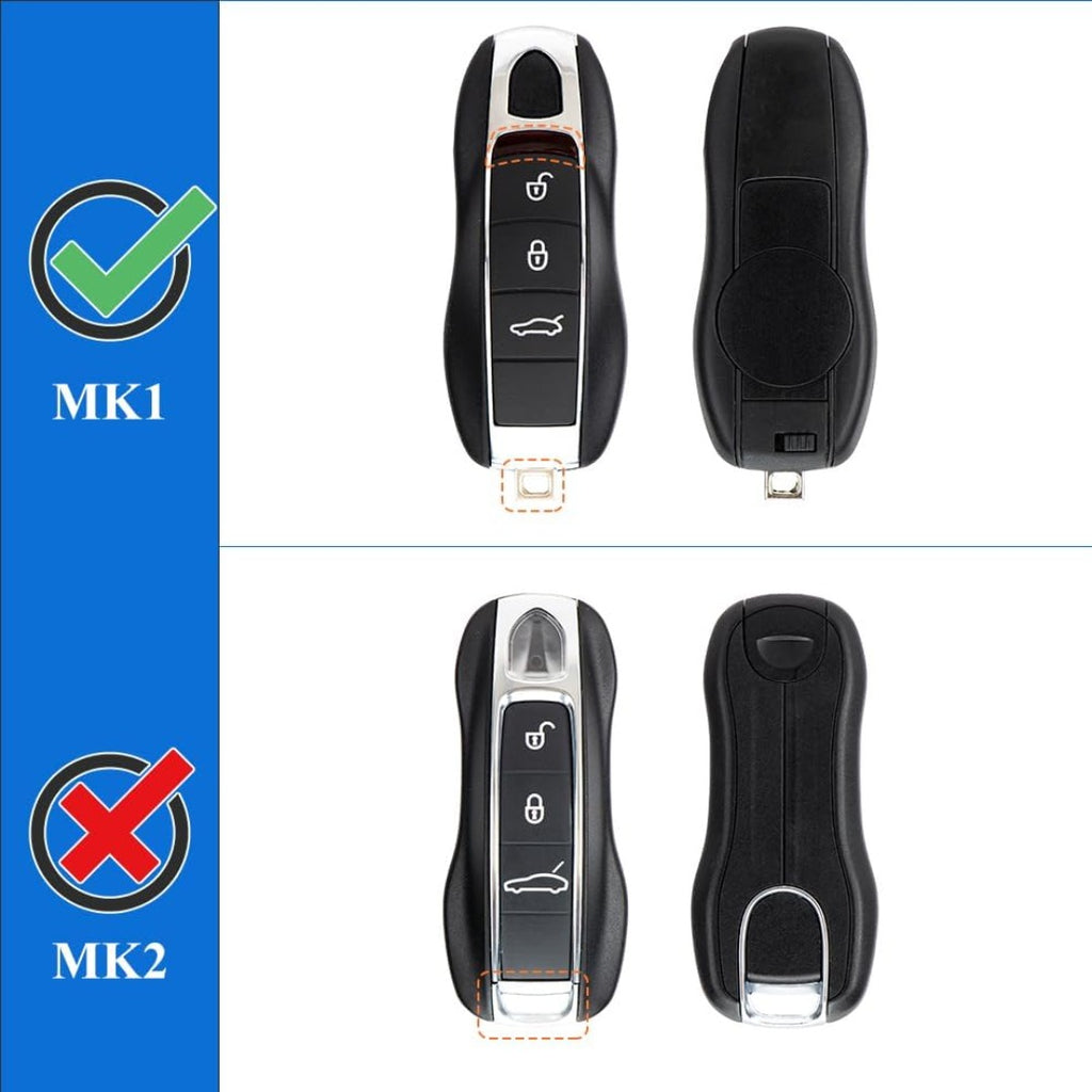 Porsche Key Shell Replacement 3-Piece Painted Key Fob Cover Shell