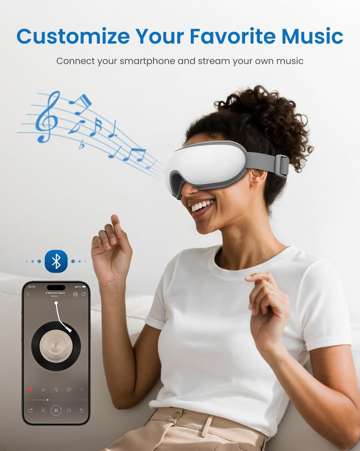 Eye Massager with Heat, FSA Eligible HSA Eye Mask for Migraine, Sleep Mask for Dry Eyes Relax, Reduce Eyeris Strain