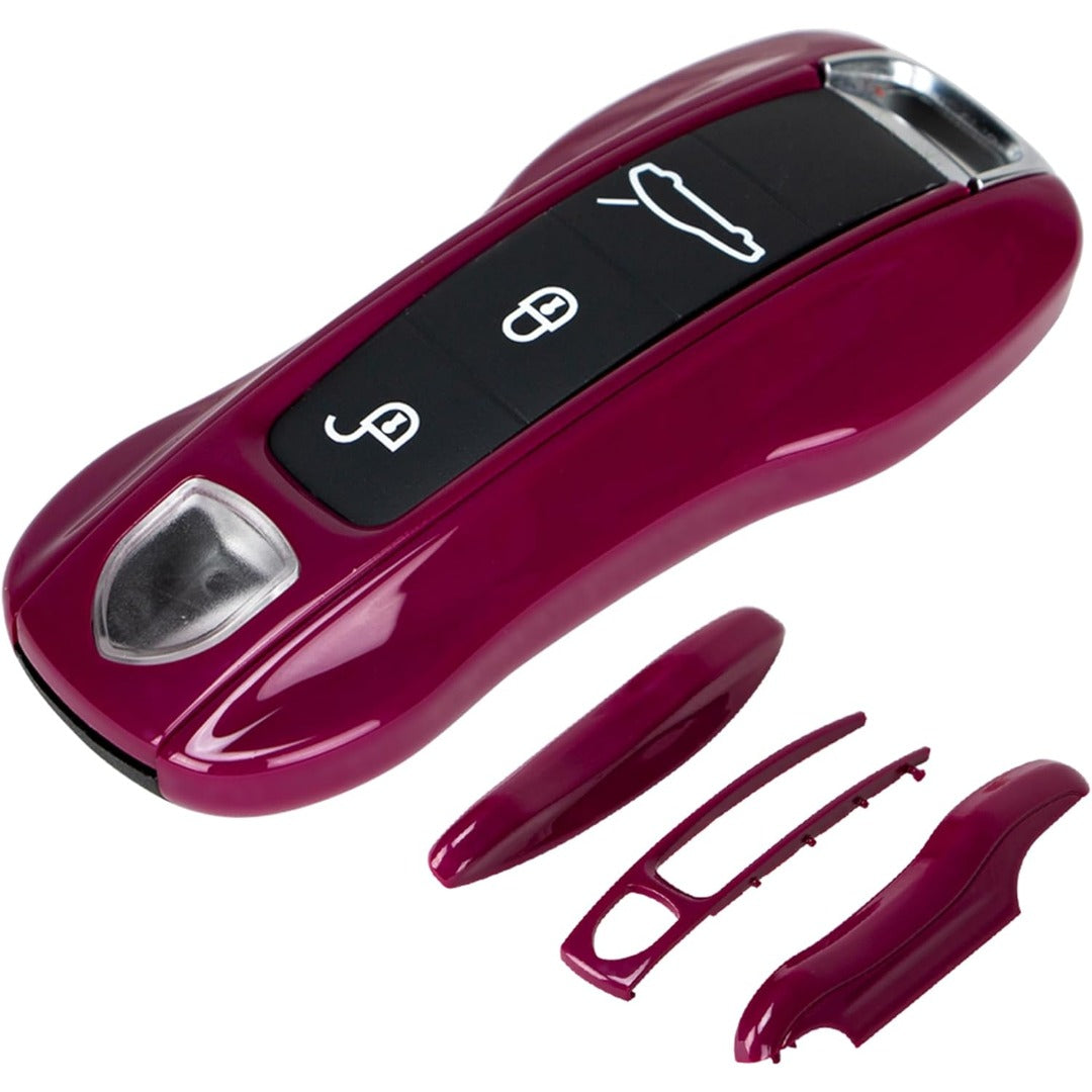 Porsche Key Shell Replacement 3-Piece Painted Key Fob Cover Shell