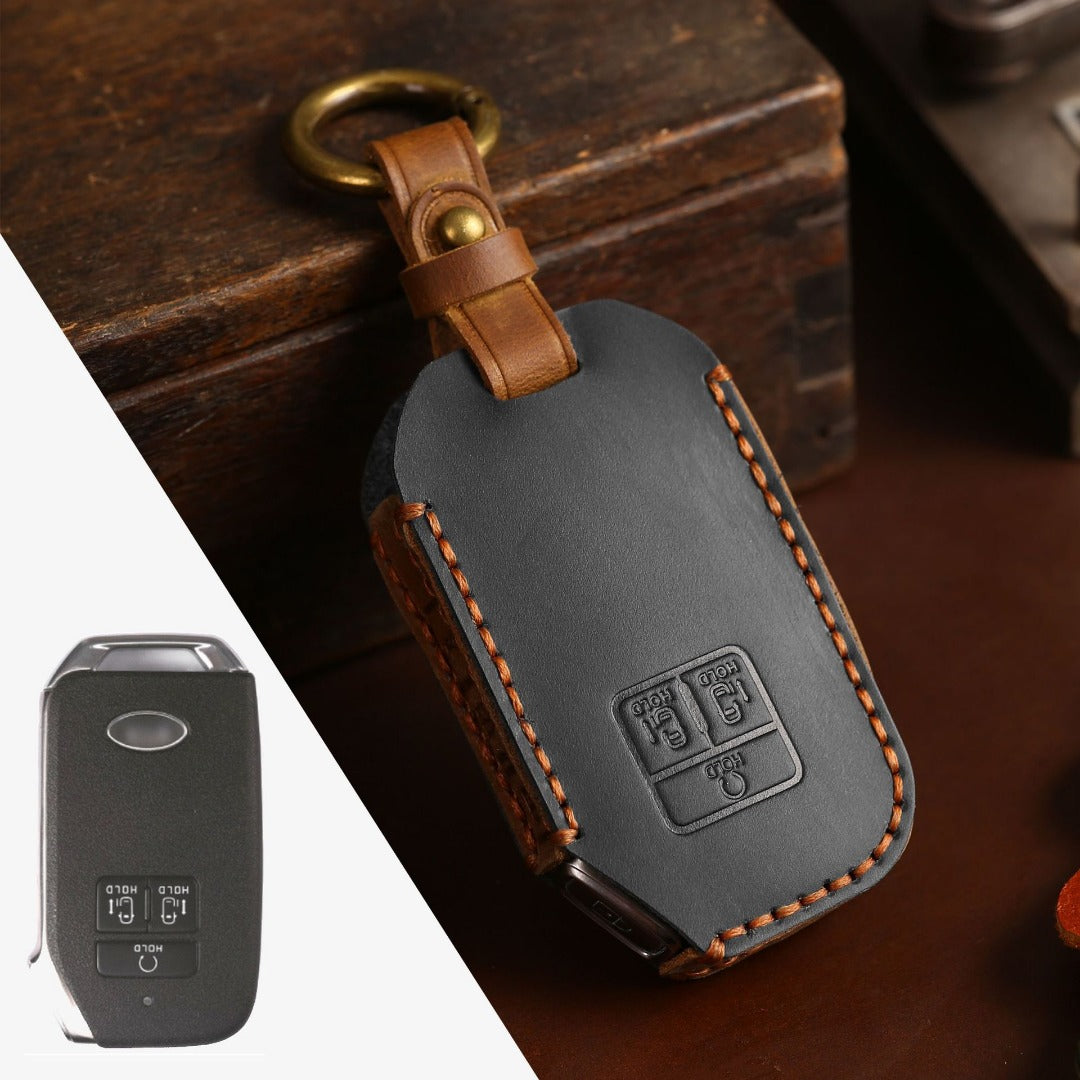 Étui de clé de voiture en cuir pour Kia Carnival