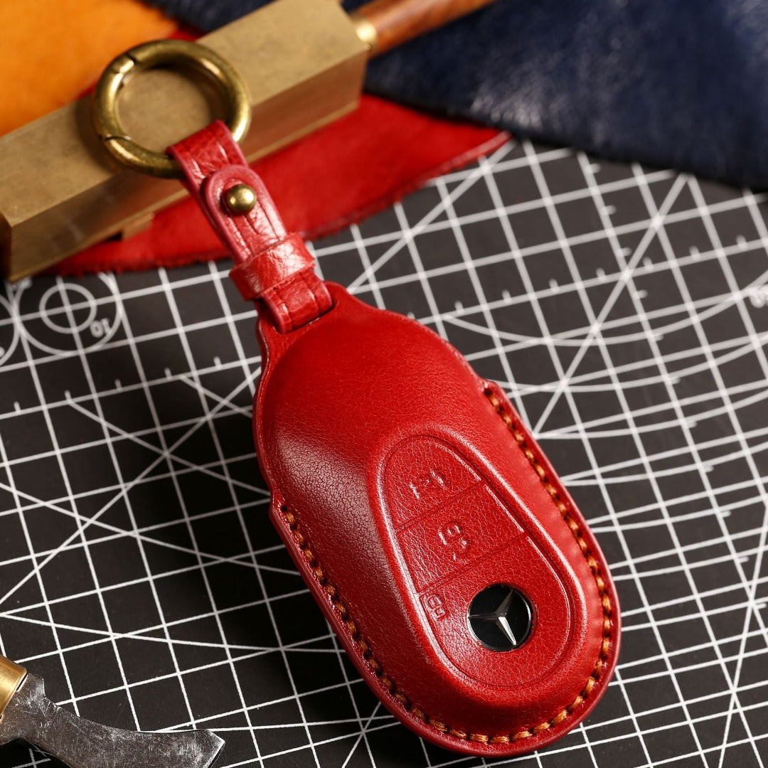 Luxury Mercedes-Benz/Maybach Leather Key Cover | Premium Protection for All Models