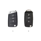 Volkswagen Magotan Lavida Folding Leather Car Key Cover 3 Button