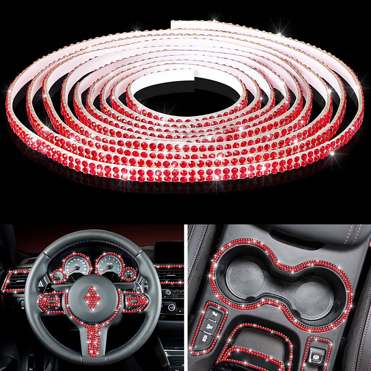Car Trim Bling Decor Self Adhesive Car Accessories
