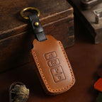 Carsine Toyota Camry Leather Car Key Cover 4 Button Black / 4 Button