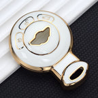 Carsine BMW Mini Cooper Clubman Countryman Paceman Roadster Car Key Case Golden Edge White / Key case