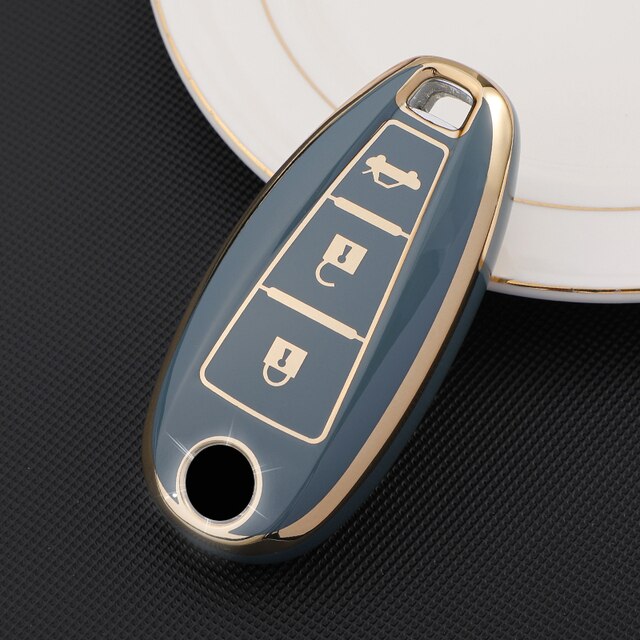 Carsine Suzuki Car Key Case Golden Edge Grey / Key case