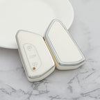Carsine Volkswagen Car Key Cover Silver Edge White / Key case