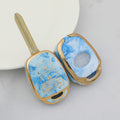 Carsine Toyota Scion Car Key Case Gold Inlaid With Jade Blue / Key case