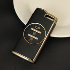 Carsine Chery Car Key Case Golden Edge Black / Key case