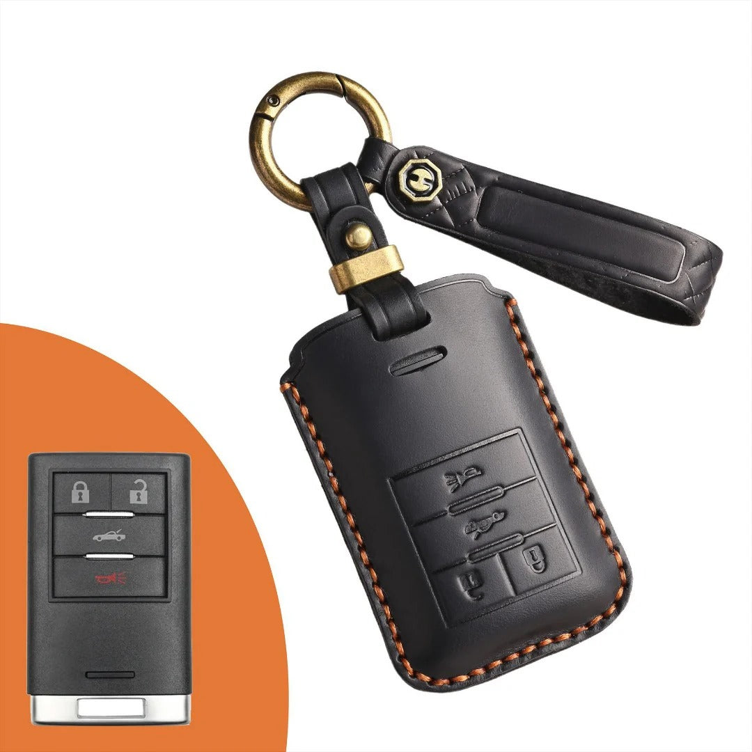 Cadillac Leder-Schlüsselhülle – Premium-Schutzhülle für alle Modelle