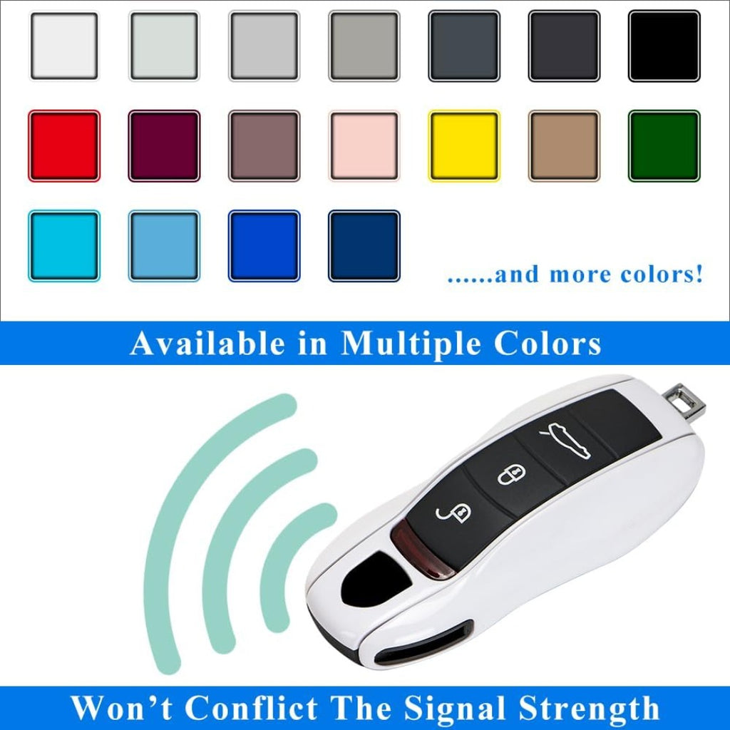 Porsche Key Shell Replacement 3-Piece Painted Key Fob Cover Shell