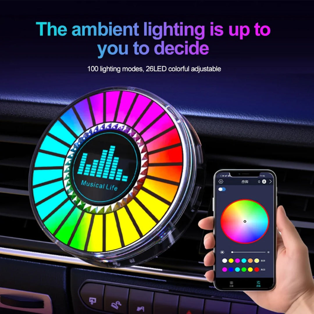 RGB-Ambientebeleuchtung fürs Auto mit Sprachsteuerung und Musikfunktion