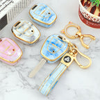 Étui pour clé de voiture Isuzu en or incrusté de jade