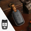 Carsine Kia K3 K4 K5 Kx3 Kx5 Leather Car Key Cover 3 Button Black