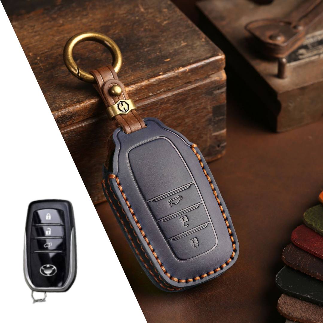 Toyota RAV4, Corolla, Avalon, Camry, Levin, IZOA, CHR Leather Car Key Cover 2,3 Button