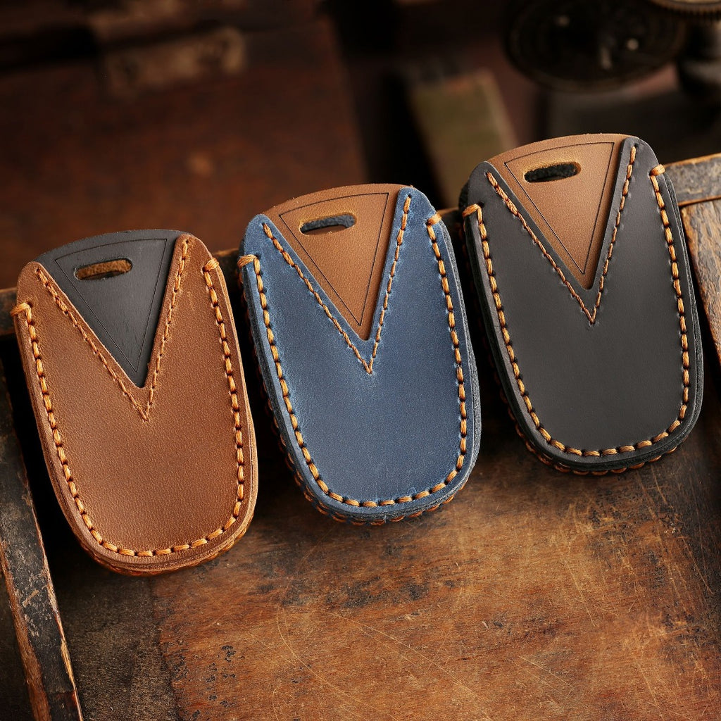 Hyundai Ix35 Sonata 8 Kia K2 K5 Leder-Autoschlüsselhülle mit 3 und 4 Tasten