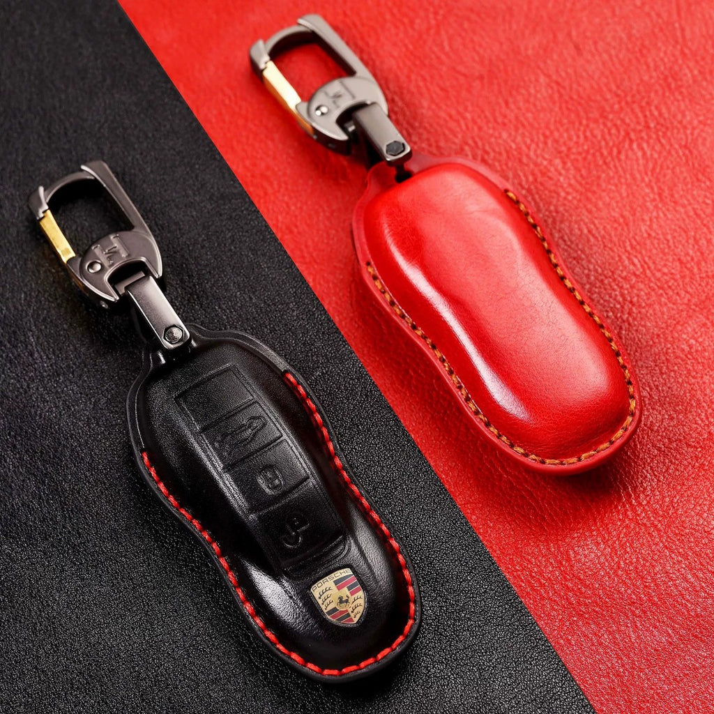Porsche Key Fob Cover | Genuine Leather, Waterproof Design | Fits All Models