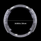 Carsine Rhinestone Plush Steering Wheel Cover