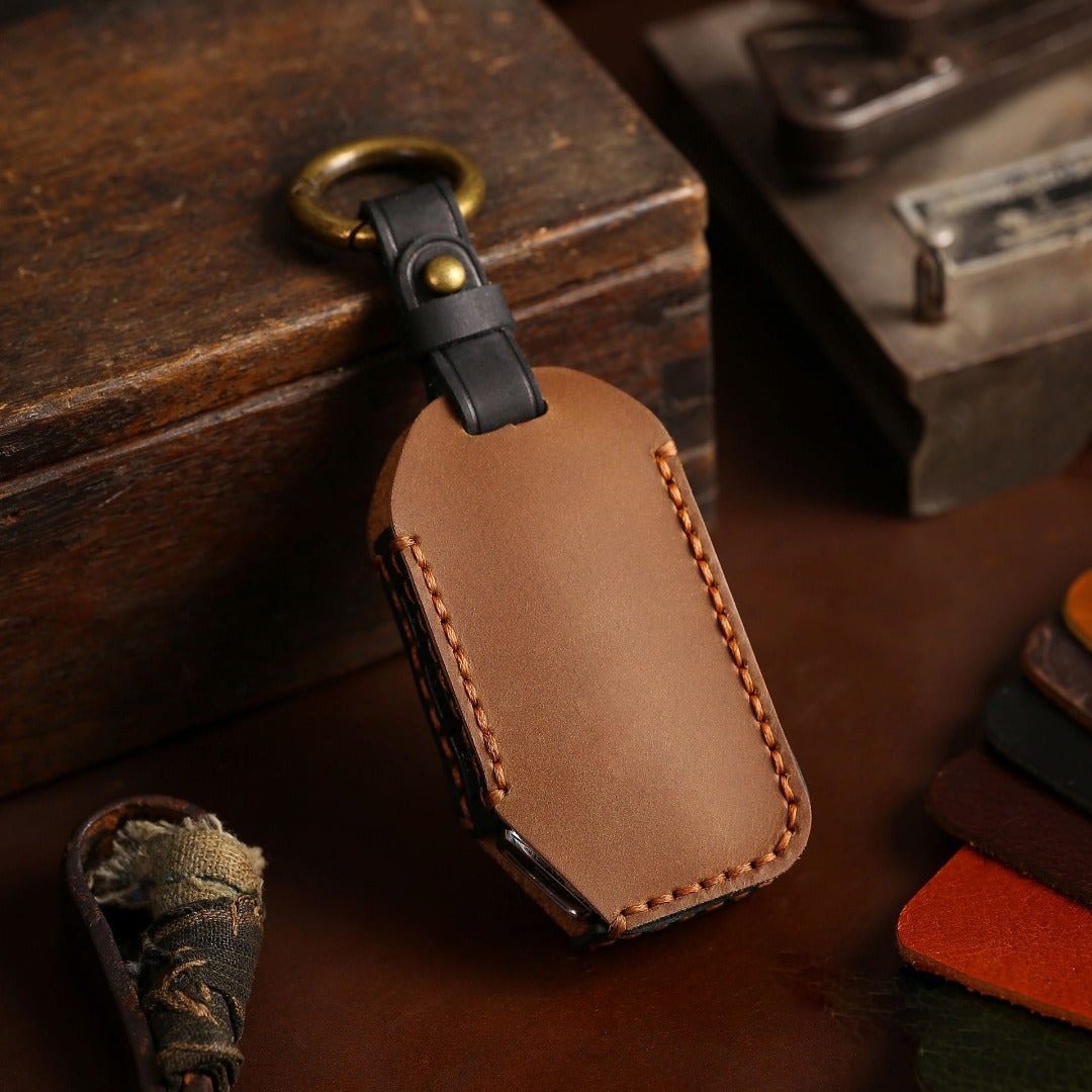 Étui de clé de voiture en cuir Kia