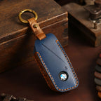 Carsine BMW X7 Leather Car Key Cover Blue