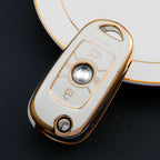 Carsine Buick Car Key Case Golden Edge White / Key case