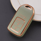 Carsine Honda Acura Car Key Case Golden Edge Green / 5 buttons
