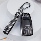 Carsine Audi Car Key Cover Silver Edge
