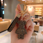 Carsine Rhinestone Bear Keychain Bag Pendant style 4