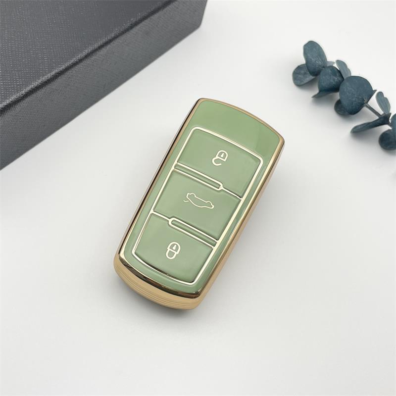 Carsine Volkswagen Car Key Case Golden Edge Green / Key case
